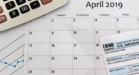 Tax due date on a calendar